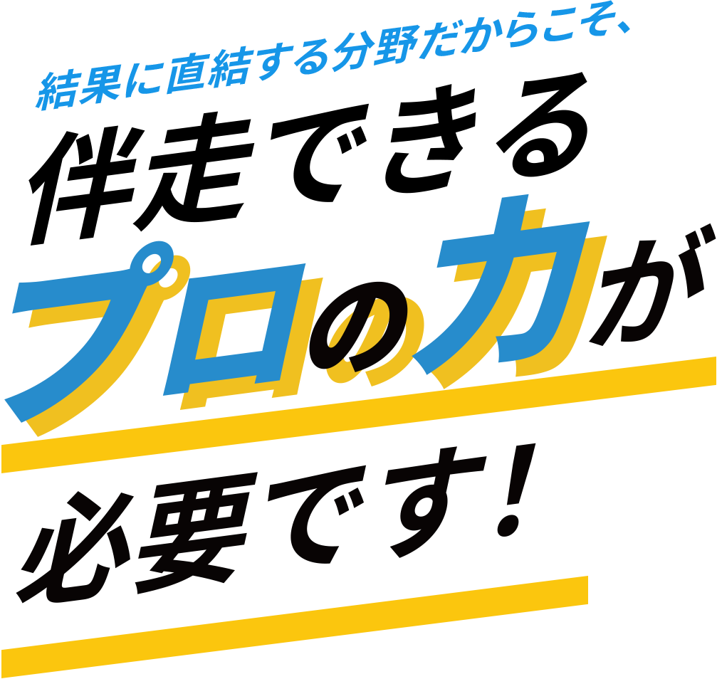 プロの力が必要です。